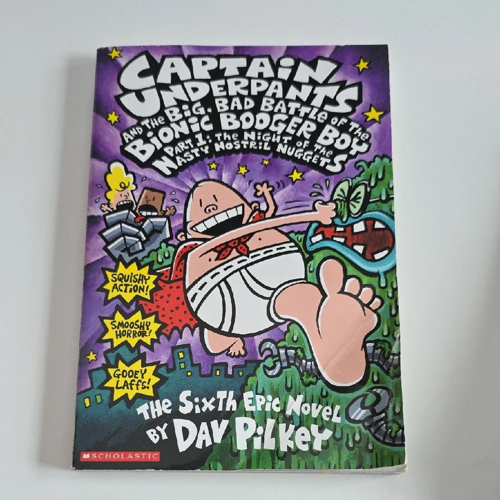 Captain Underpants Collection Of 8 Chapter Books By Dav Pilkey - Ages 7 To 9